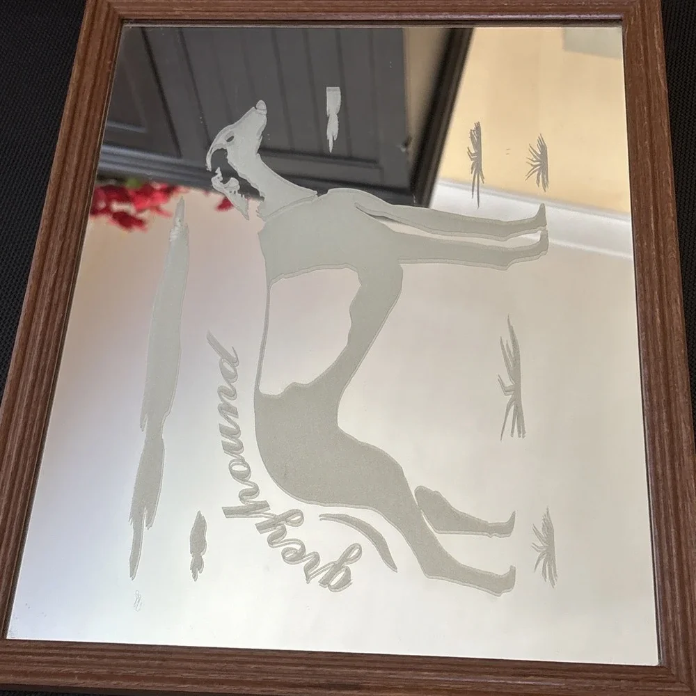 Mirror Image vintage greyhound